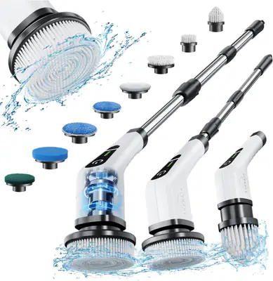 Leebein Electric Spin Scrubber with 8 Brush Heads